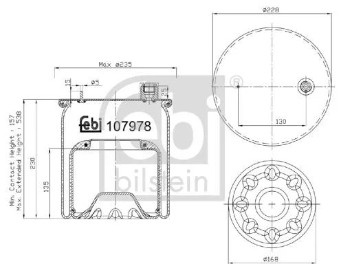 FEBI BILSTEIN 1x Bellow, air suspension (107978)