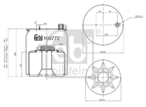 FEBI BILSTEIN 1x Bellow, air suspension (106772)