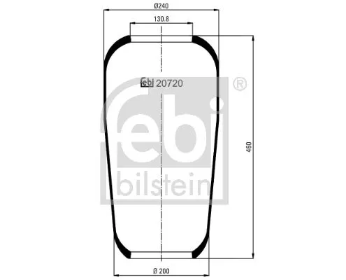 1x Bellow, air suspension