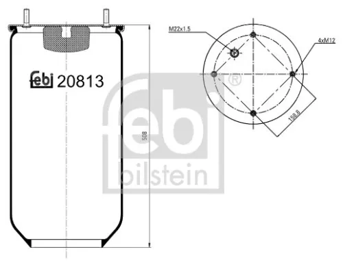 1x Bellow, air suspension