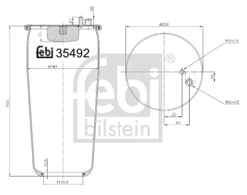 FEBI BILSTEIN 1x Bellow, air suspension (35492)