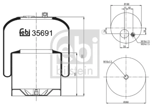 FEBI BILSTEIN 1x Bellow, air suspension (35691)