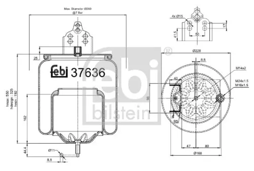 FEBI BILSTEIN 1x Bellow, air suspension (37636)