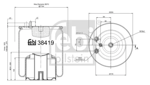 FEBI BILSTEIN 1x Bellow, air suspension (38419)
