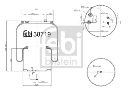 FEBI BILSTEIN 1x Bellow, air suspension (38719)