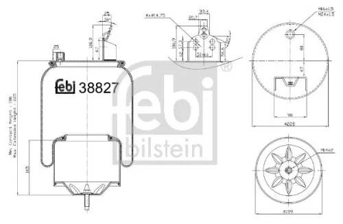 FEBI BILSTEIN 1x Bellow, air suspension (38827)