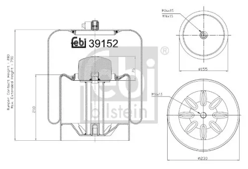FEBI BILSTEIN 1x Bellow, air suspension (39152)