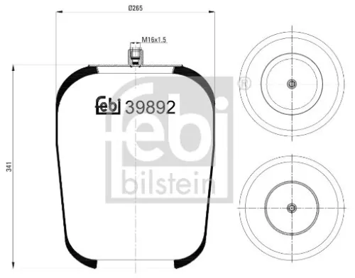 FEBI BILSTEIN 1x Bellow, air suspension (39892)