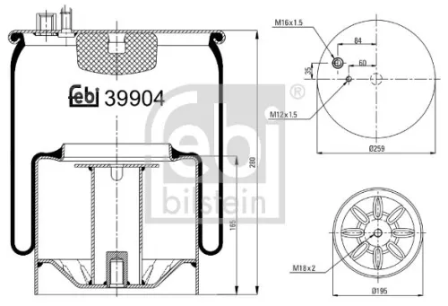 FEBI BILSTEIN 1x Bellow, air suspension (39904)
