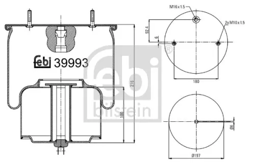 FEBI BILSTEIN 1x Bellow, air suspension (39993)