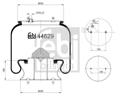 FEBI BILSTEIN 1x Bellow, air suspension (44629)