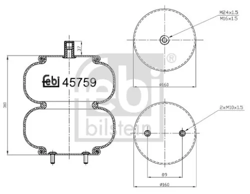 FEBI BILSTEIN 1x Bellow, air suspension (45759)