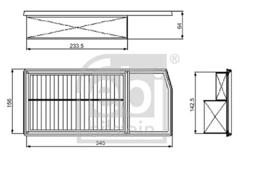 FEBI BILSTEIN 1x Air Filter (101664)