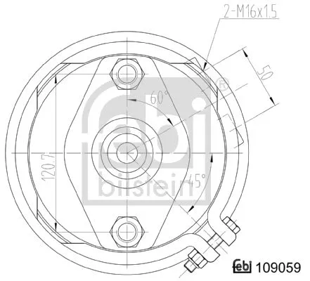 FEBI BILSTEIN 1x Diaphragm Brake Cylinder (109059)
