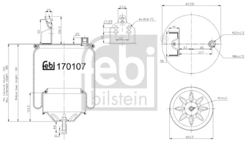 FEBI BILSTEIN 1x Bellow, air suspension (170107)