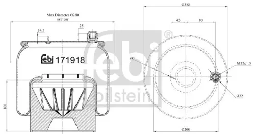 FEBI BILSTEIN 1x Bellow, air suspension (171918)