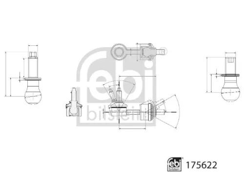 FEBI BILSTEIN 1x Link/Coupling Rod, stabiliser bar (175622)