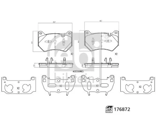 FEBI BILSTEIN 1x Brake Pad Set, disc brake (176872)
