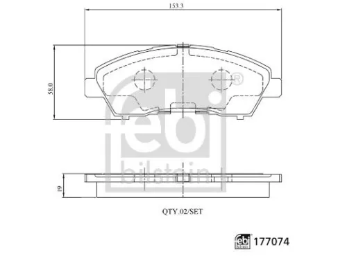 1x Brake Pad Set, disc brake