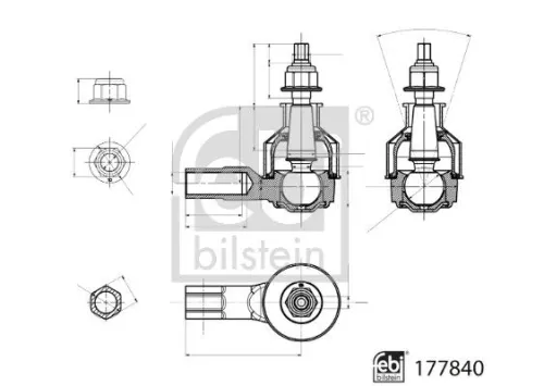 FEBI BILSTEIN 1x Tie Rod End (177840)