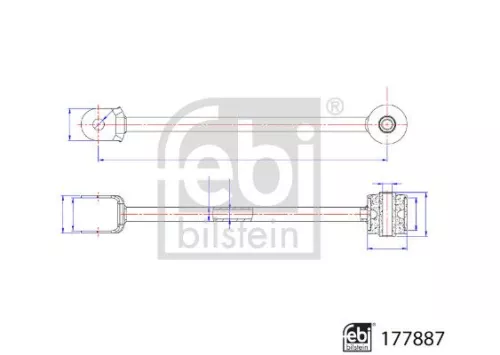 FEBI BILSTEIN 1x Control/Trailing Arm, wheel suspension (177887)