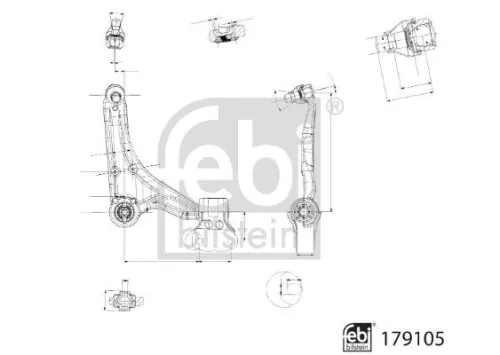 FEBI BILSTEIN 1x Control/Trailing Arm, wheel suspension (179105)