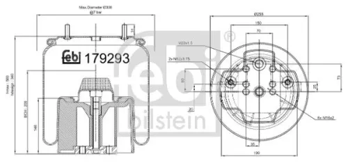 FEBI BILSTEIN 1x Bellow, air suspension (179293)