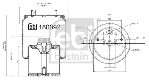 1x Bellow, air suspension