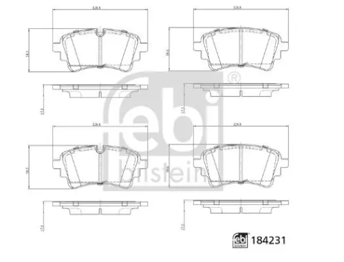 FEBI BILSTEIN 1x Brake Pad Set, disc brake (184231)