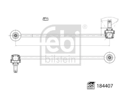FEBI BILSTEIN 1x Link/Coupling Rod, stabiliser bar (184407)