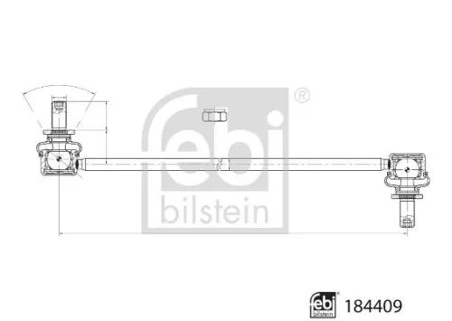 FEBI BILSTEIN 1x Link/Coupling Rod, stabiliser bar (184409)