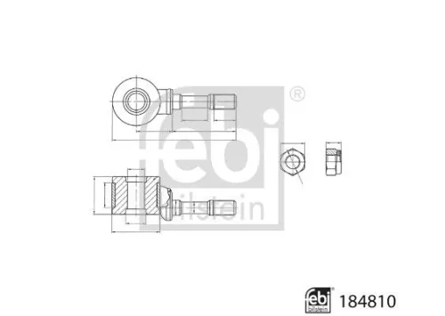 FEBI BILSTEIN 1x Link/Coupling Rod, stabiliser bar (184810)