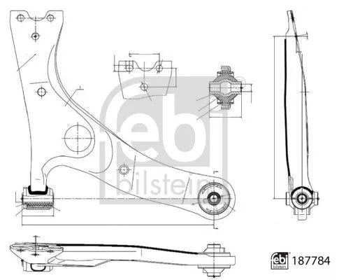 FEBI BILSTEIN 1x Control/Trailing Arm, wheel suspension (187784)