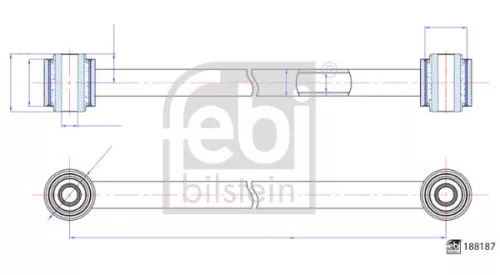 FEBI BILSTEIN 1x Rod/Strut, wheel suspension (188187)