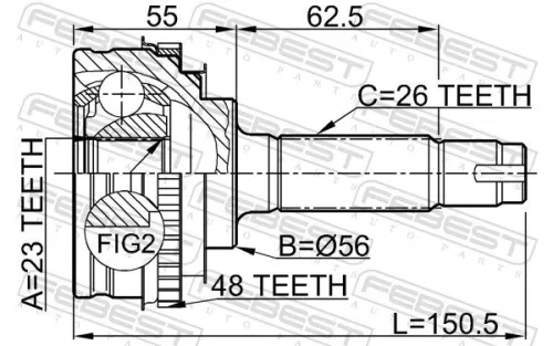 FEBEST Joint Kit, drive shaft (0110-010A48)
