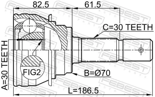 FEBEST Joint Kit, drive shaft (0110-067)