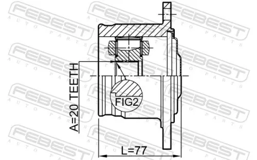 FEBEST Joint Kit, drive shaft (0111-GX115R)