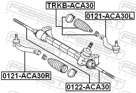 FEBEST Tie Rod End (0121-ACA30L)