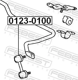 FEBEST Link/Coupling Rod, stabiliser bar (0123-0100)