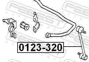 FEBEST Link/Coupling Rod, stabiliser bar (0123-320)