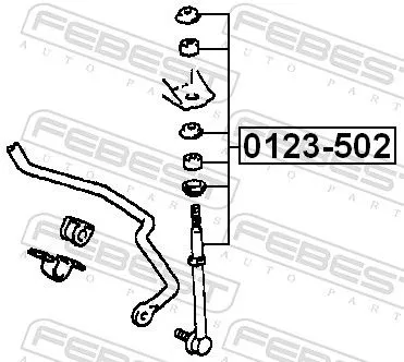 FEBEST Link/Coupling Rod, stabiliser bar (0123-502)