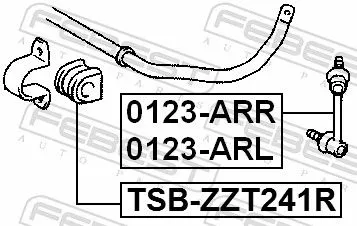 FEBEST Link/Coupling Rod, stabiliser bar (0123-ARL)