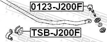 FEBEST Link/Coupling Rod, stabiliser bar (0123-J200F)