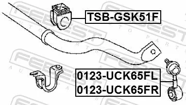 FEBEST Link/Coupling Rod, stabiliser bar (0123-UCK65FR)