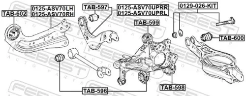 FEBEST Control/Trailing Arm, wheel suspension (0125-ASV70UPRL)