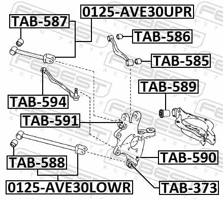 FEBEST Control/Trailing Arm, wheel suspension (0125-AVE30LOWR)