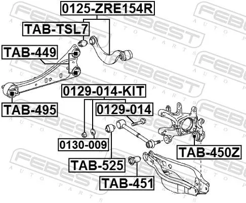 FEBEST Camber Correction Screw Set (0129-014-KIT)
