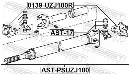FEBEST Drive Flange, propshaft (0139-UZJ100R)