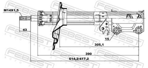 FEBEST Shock Absorber (01660974RR)