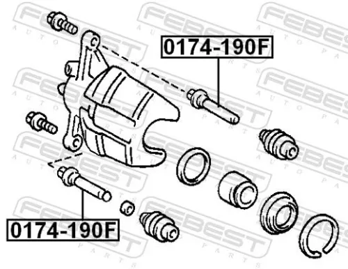 FEBEST Guide Bolt, brake caliper (0174-190F)